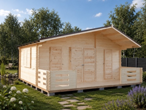 Domek Sunny 600 x 600 cm + okiennice