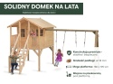 Domek zabaw Borys z huśtawką i barierką do schodków