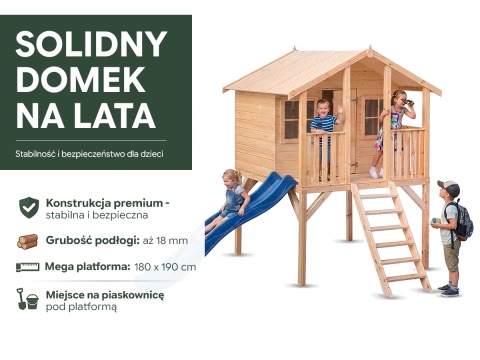 Domek zabaw Borys ze zjeżdżalnią