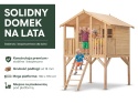 Drewniany domek zabaw dla dzieci do ogrodu Borys - widok na cały domek