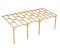 Zadaszenie tarasu 300 x 675 cm pergola ogrodowa przyścienna drewniana