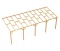 Zadaszenie tarasu 300 x 736 cm pergola ogrodowa przyścienna drewniana