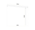 Zadaszenie tarasu ogrodowe przyścienne drewniane 350 x 724 cm