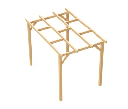 Zadaszenie tarasu 300 x 187 cm pergola ogrodowa wolnostojąca drewniana słupek 240