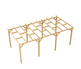 Zadaszenie tarasu 300 x 553 cm pergola ogrodowa wolnostojąca drewniana słupek 210