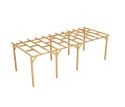 Zadaszenie tarasu 300 x 675 cm pergola ogrodowa wolnostojąca drewniana słupek 210