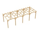 Zadaszenie tarasu 300 x 736 cm pergola ogrodowa wolnostojąca drewniana słupek 210