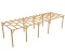Zadaszenie tarasu 300 x 858 cm pergola ogrodowa wolnostojąca drewniana słupek 210